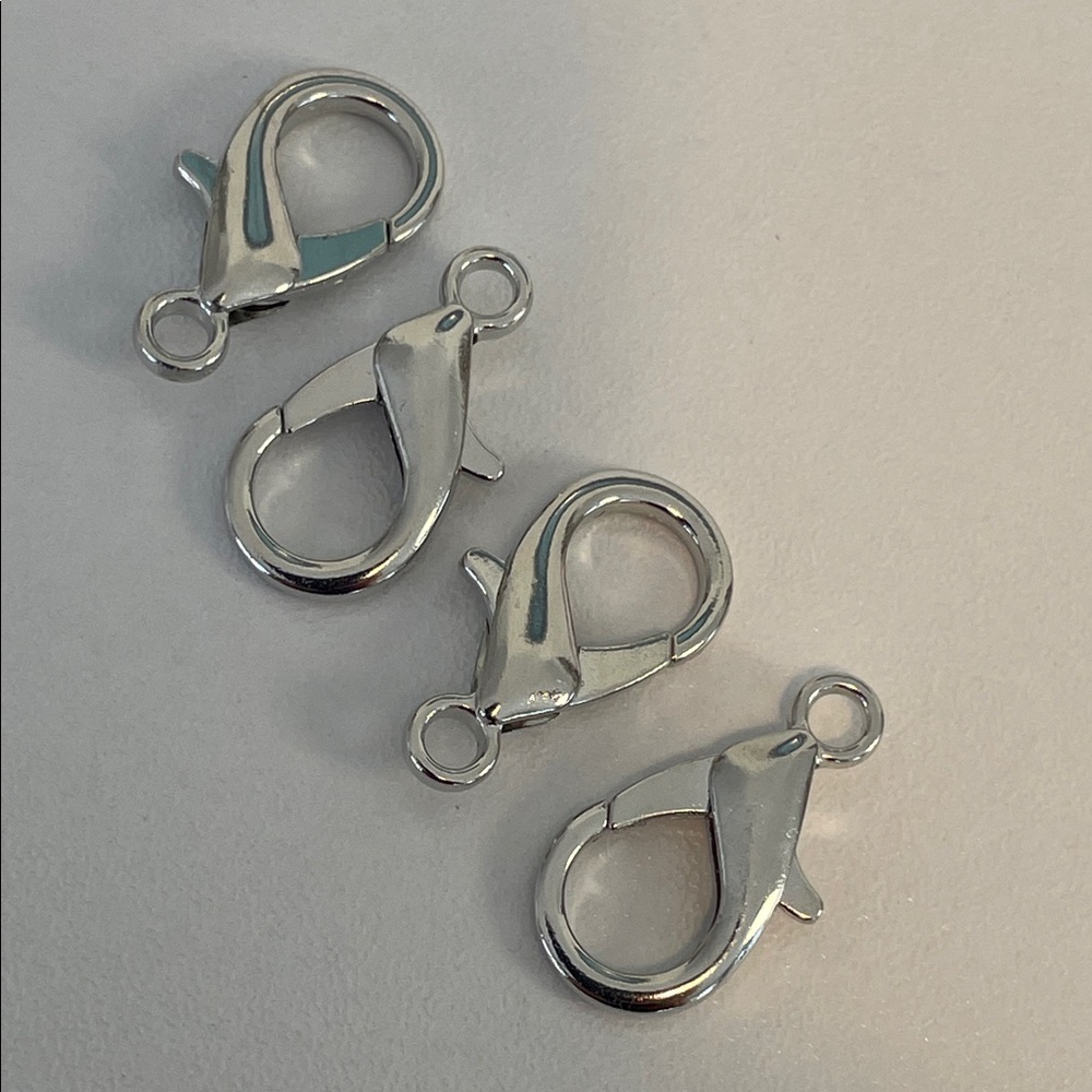 Lobster Clasps 23mm Set of 4 | Silver Finish